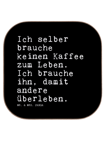 Mr. & Mrs. Panda Bierdeckel Ich selber brauche keinen... mit Spruch in Schwarz