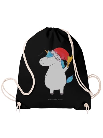 Mr. & Mrs. Panda Materialzug-Rucksack Einhorn Weihnachtsmann ohne ... in Schwarz