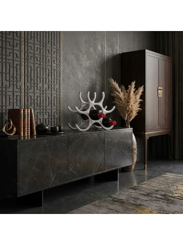 FineBuy Weinregal in Silber / Aluminium / 29x14x24