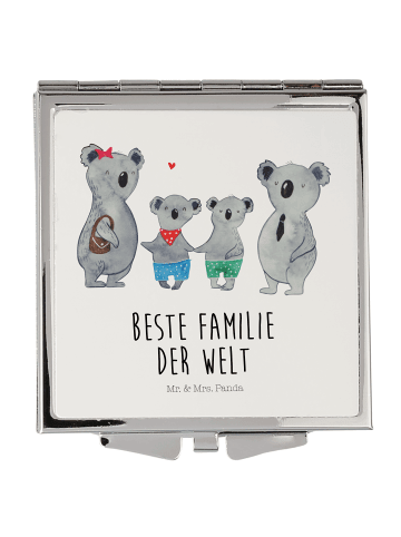 Mr. & Mrs. Panda Handspiegel Koala Familie zwei mit Spruch in Weiß