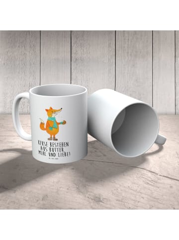 Mr. & Mrs. Panda Kindertasse Fuchs Keks mit Spruch in Weiß