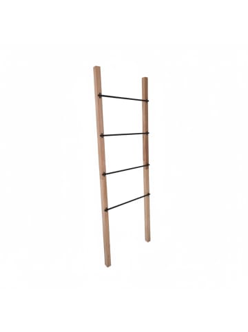 relaxdays Handtuchleiter in Natur/ Schwarz - (B)55,5 x (H)160 x (T)5 cm