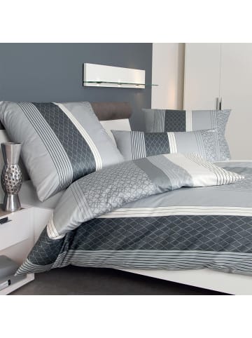 Janine Bettwäsche Davos 65097 silber anthrazit in silber anthrazit