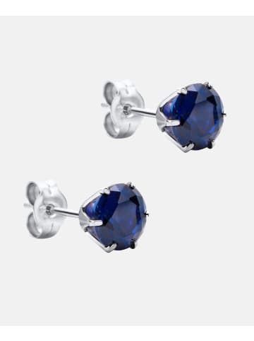 Diamant L'éternel Ohrringe aus 375 Weißgold mit Saphir