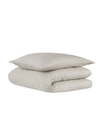 UNCOVER BY SCHIESSER Baumwollsatin-Bettwäsche-Set Punto in Beige