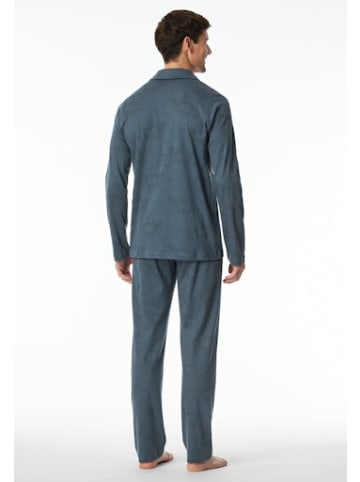 Schiesser Pyjama kurz für Herren in dunkel-blau