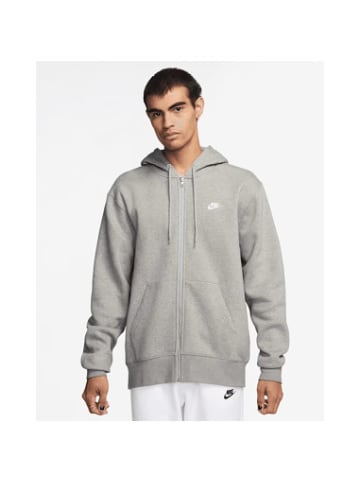 Nike Sweatshirt in DK GREY HEATHER/LT SMOKE GREY/WHITE