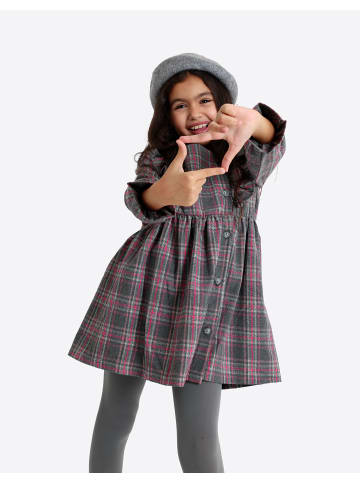 SOLANG Kleid in Dunkelgrau Fuchsia