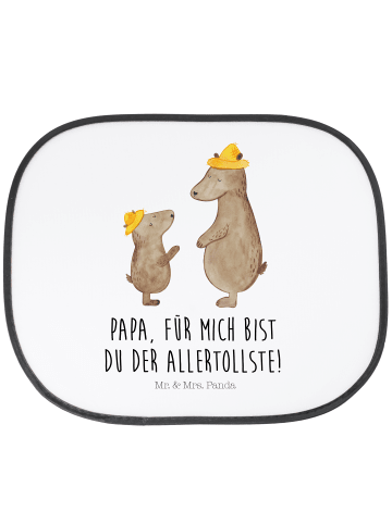 Mr. & Mrs. Panda Auto Sonnenschutz Bären mit Hut mit Spruch in Weiß