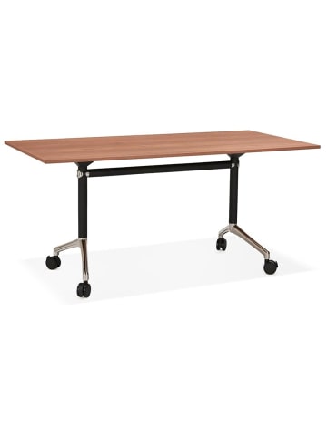 KADIMA DESIGN Schreibtisch faltbar 160x80 cm, minimalistisch Computertisch in Braun