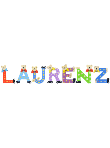 Playshoes Deko-Buchstaben "LAURENZ" in bunt