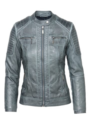 KOROSHI Leder-Effektjacke in blau