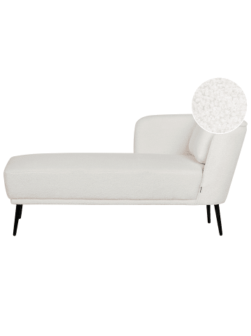 Beliani Chaiselongue ARTHEZE in Weiß/Schwarz - (W) 148 x (H) 70 x (L) 64 cm