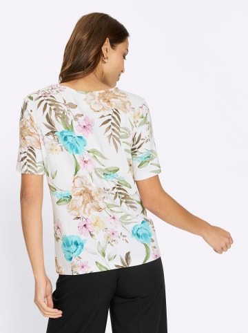 WITT WEIDEN Kurzarm-Shirt in ecru-rosé-bedruckt