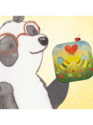 Mr. & Mrs. Panda Untersetzer Quadratisch Biene Liebe Design ohne... in Weiß