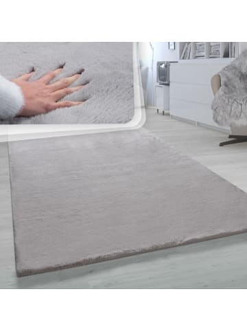 KADIMA DESIGN Hochflor Teppich Unifarben schmutzabweisend in Grau