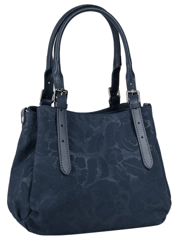 Samantha Look Handtasche echt Leder in blau