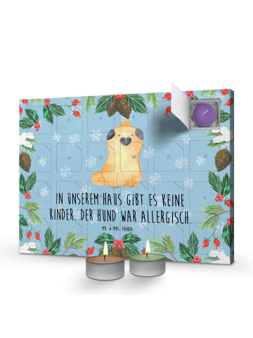 Mr. & Mrs. Panda duft adventskalender Mops Krone mit Spruch in Eisblau