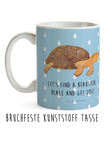 Mr. & Mrs. Panda Kindertasse Schildkröte MHerzieren mit Spruch in Blau Pastell