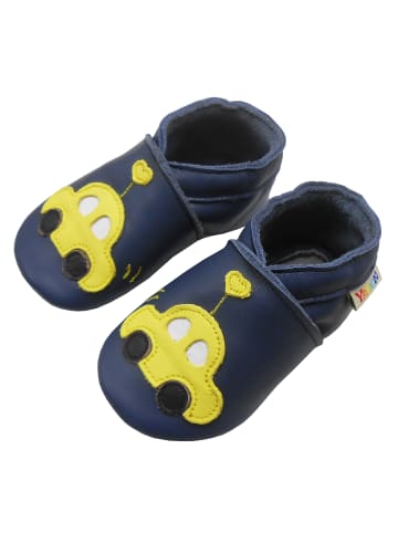 Yalion Baby Krabbelschuhe aus Leder, weiche Lauflernschuhe mit rutschfester Sohle 