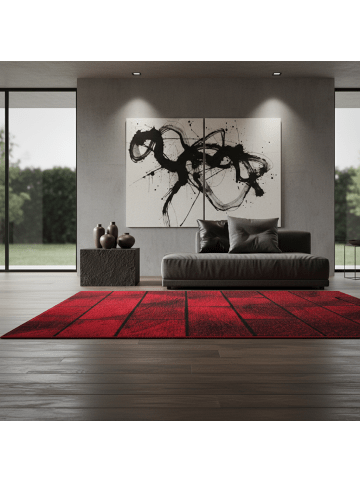 KADIMA DESIGN Teppich Kurzflor Waschbar Geometrisch ANDALO Strapazierfähig OEKO-TEX