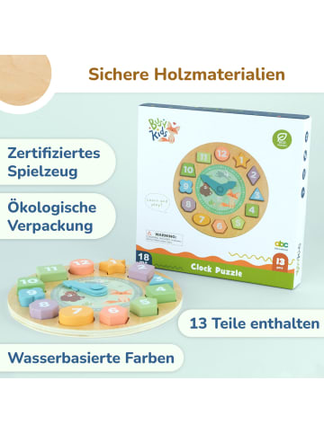 BusyKids Uhren-Sortierspiel in Mehrfarbig 23 x 23 x 4 cm - ab 18 Monaten