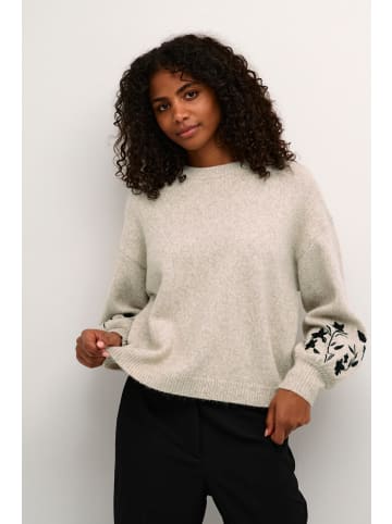 Kaffe Strickpullover KAlisette Baggy fit in Feather Gray Melange