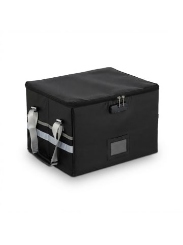relaxdays Dokumententasche in Schwarz - (B)40 x (H)27 x (T)33 cm