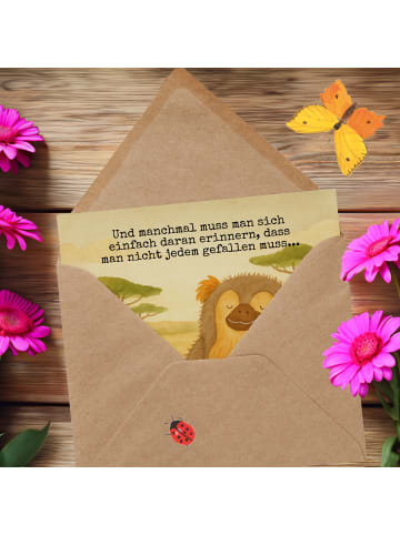 Mr. & Mrs. Panda Einladungskarte Affe Design mit Spruch in Weiß