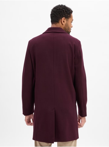 Finshley & Harding London Wollmantel in aubergine - 0001