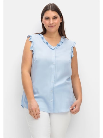 sheego Bluse in mittelblau