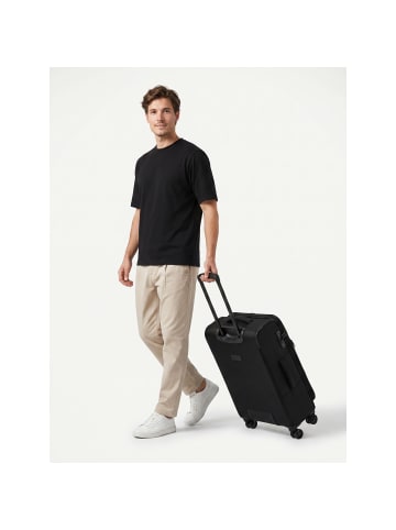 D&N Travel Line 9804 4 Rollen Trolley M 68 cm mit Dehnfalte black