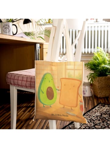 Mr. & Mrs. Panda Shopper Avocado Toast Design ohne Spruch in Weiß