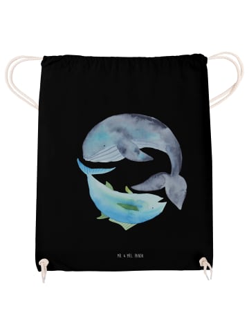 Mr. & Mrs. Panda rucksack beutel Walfisch Thunfisch ohne Spruch in Schwarz
