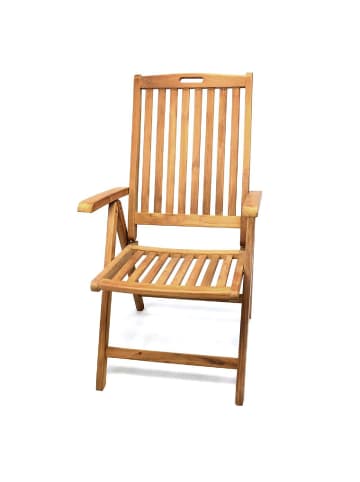 VCM  2er Gartenstuhl Hochlehner Klappstuhl Holz Teak in Braun