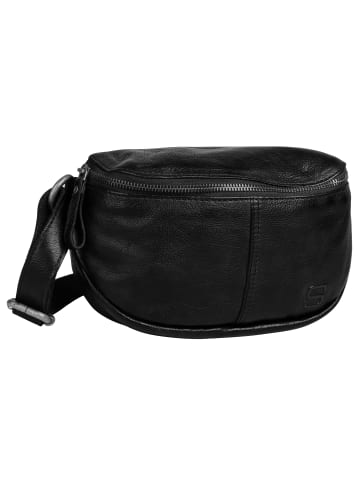 SPIKES & SPARROW Gürteltasche echt Leder in schwarz