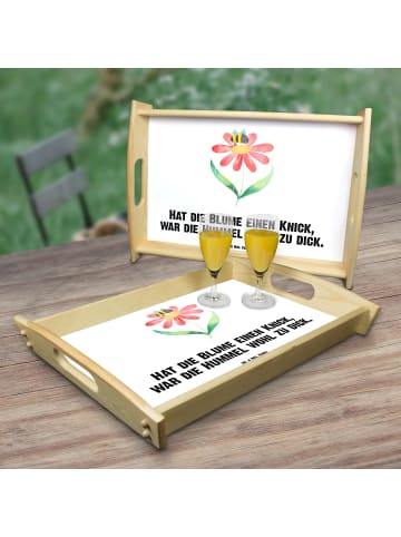 Mr. & Mrs. Panda Servier Tablett Hummel Blume mit Spruch in Weiß