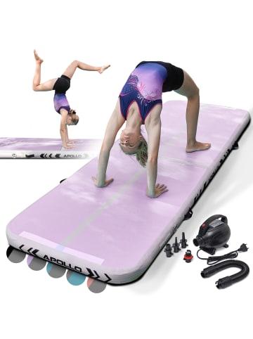 Apollo Airtrack Matte Yoga, Pilates, Gymnastik " Air Mat Pro " in Pink - Full Color