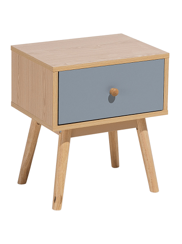 Beliani Nachttisch ARVADA in Braun/Grau - (W) 40 x (H) 45 x (L) 30 cm