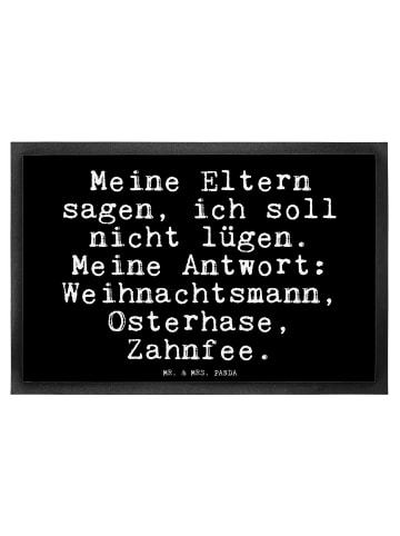 Mr. & Mrs. Panda Bodenvorleger Meine Eltern sagen, ich... mit Sp... in Schwarz