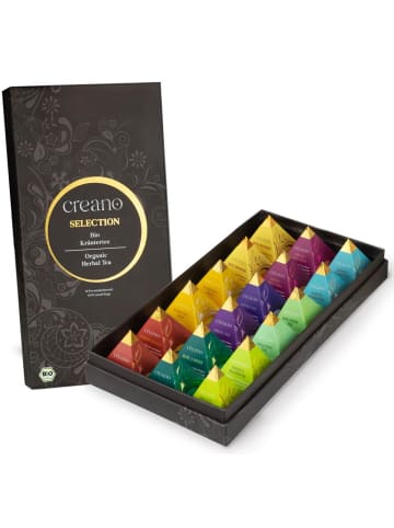 Creano Premium Bio Kräutertee Geschenkset - 18 Pyramiden-Teebeutel in 9 Sorten