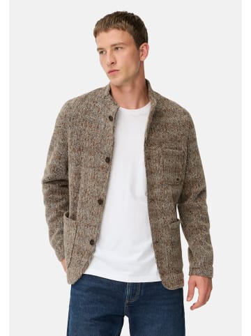 Camel Active Melierte Jacke mit Stehkragen in Dunkelbraun