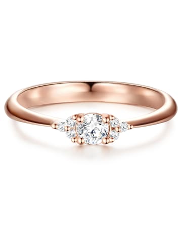 Trilani Ring Sterling Silber roségold Zirkonia weiß in roségold