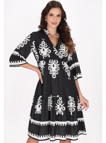 faina Women Dress in black beige