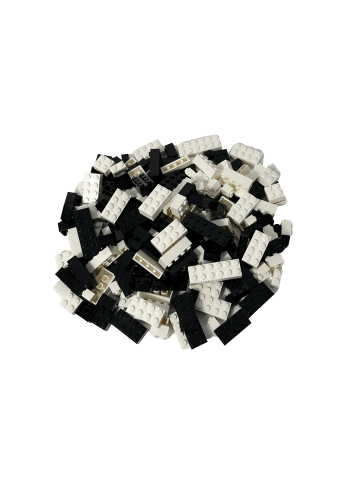 LEGO Hochsteine Weiss & Schwarz - ab 3 Jahren in white