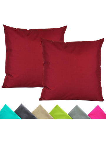 JACK 2er Set Outdoor Kissenhülle 40x40cm Uni in Burgund