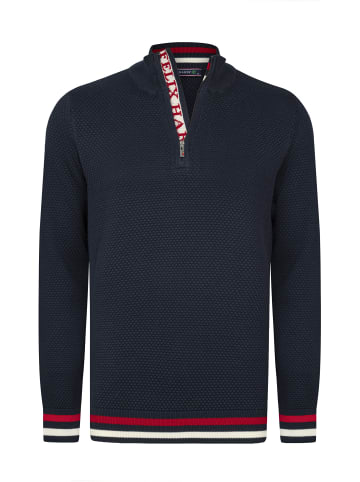 Felix Hardy Halber Reißverschluss Baumwollpullover in navy