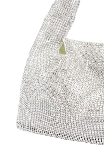 faina Damen Schultertasche Aus Kristallen in Silber