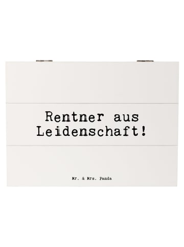 Mr. & Mrs. Panda fotobox Rentner aus Leidenschaft!  mit Spruch in Weiß