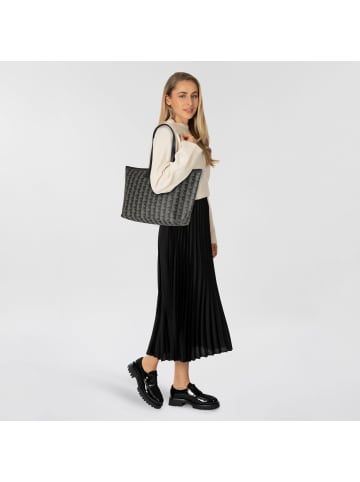 Lacoste Monogram Zely Shopper Tasche 37 cm in mono noir beige